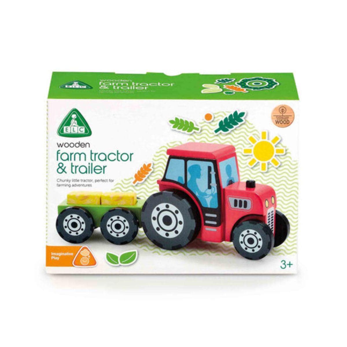 Early Learning Centre Wooden Farm Tractor Trailer Mothercare